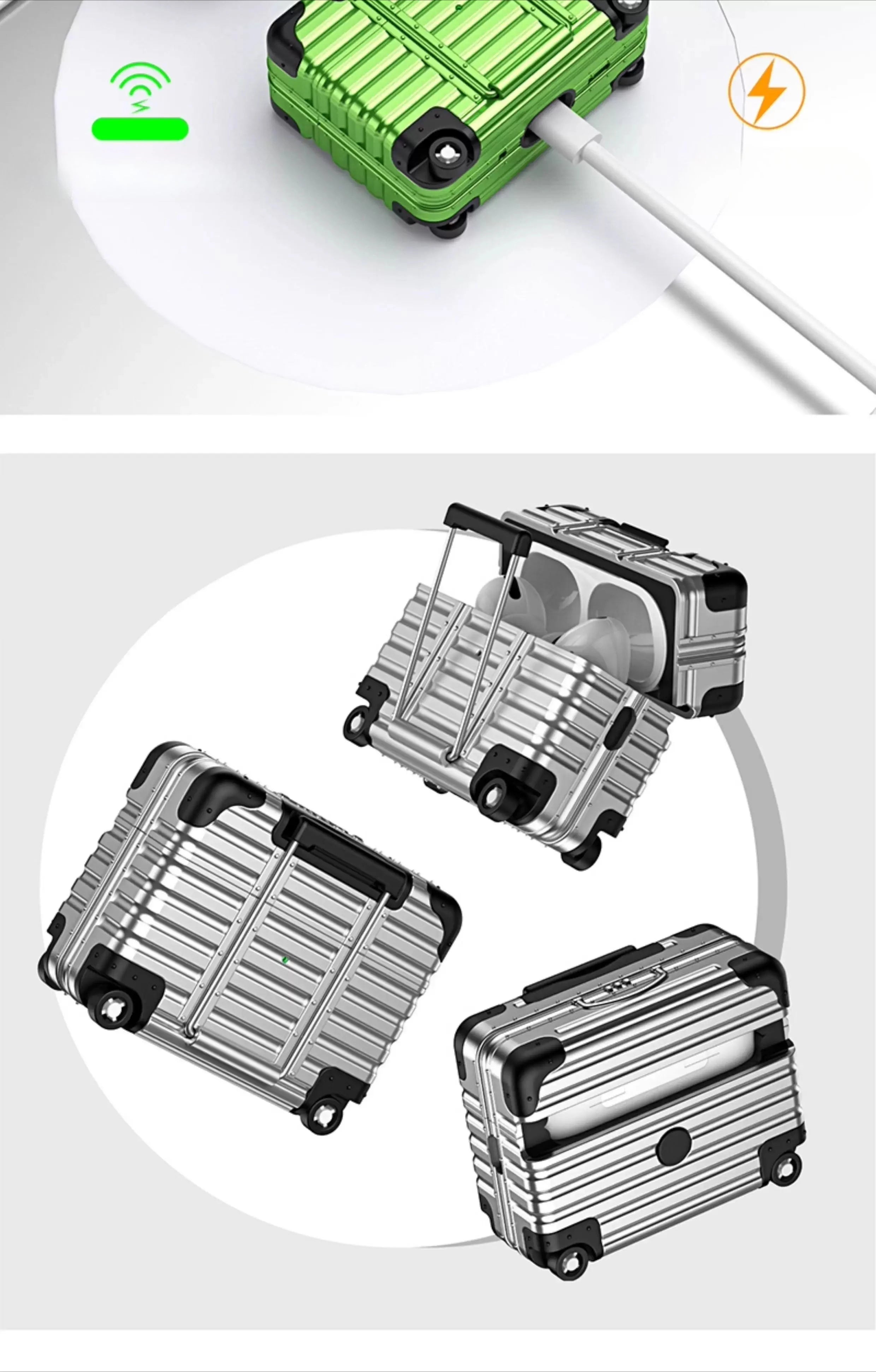 Individual Suitcase for Airpods 4 3 2 Pro Trendy Luggage Protective Case for Airpods1/2/pro2 Drop-proof Headphone Case ﻿  ﻿