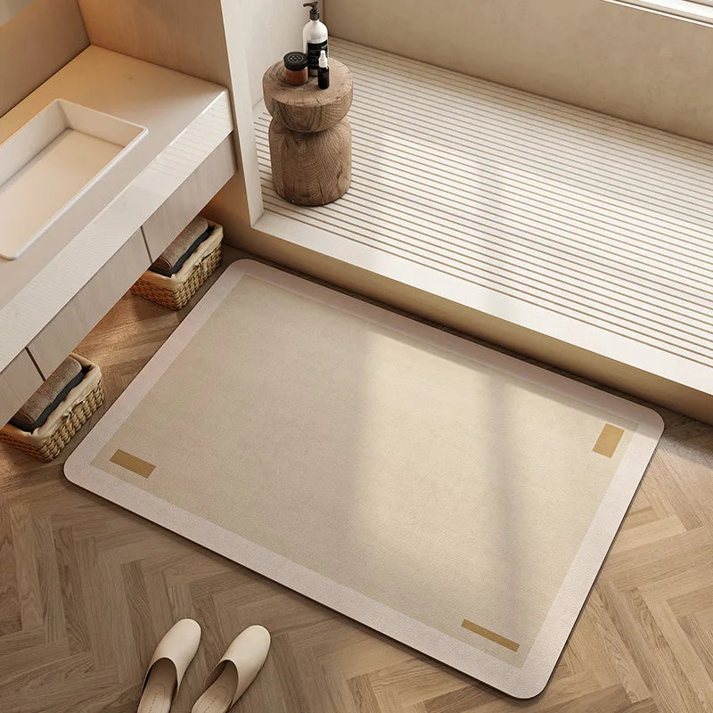 Super Absorbent Bathroom Mat Non-slip Bath Rug Quick Dry PVC Bathroom Rugs Floor Mat