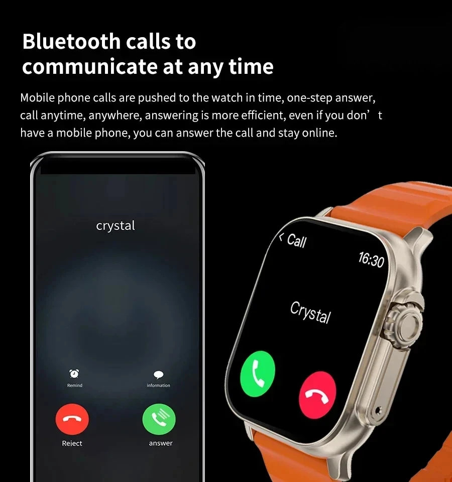 OPPO T900 Ultra Smart Watch Men 49mm Series 9 AMOLED Screen NFC Compass Waterproof For Apple Watch IWO Ultra 9 Wholesale NEW