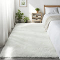Shaggy Area Gray Rug For Living Room Super Soft Long Pile Bedroom Carpet Non-Slip Children's Home Decor Fluffy Bedside Floor Mat