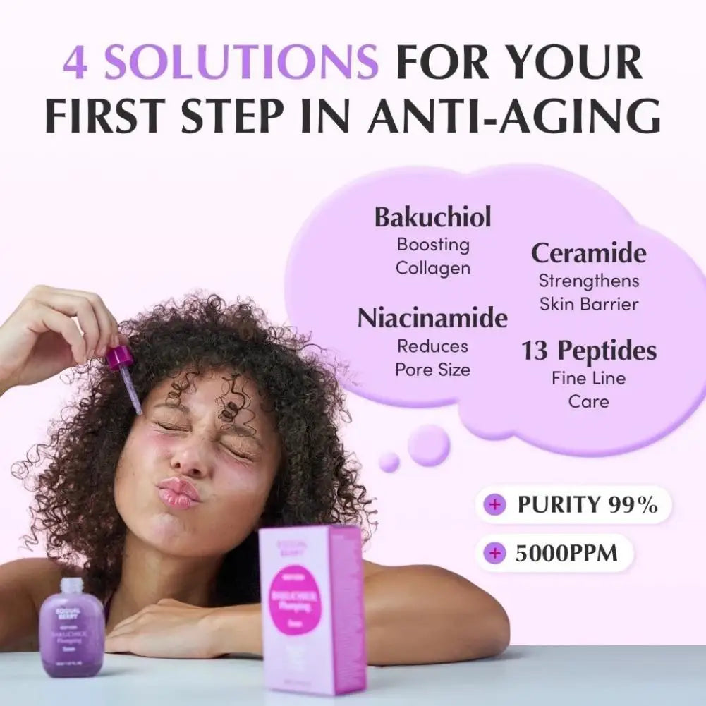 EQQUALBERRY Bakuchiol Plumping Serum with Ceramide & Psoralol Rich Capsule Cream Moisturizing Cream Korean Skincare