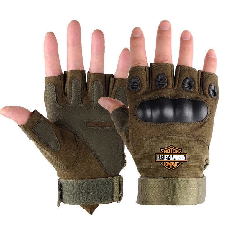 Half Finger Men's Gloves Outdoor Military Tactical Gloves Sports Shooting Hunting Airsoft Motorcycle Cycling Gloves For Harley
