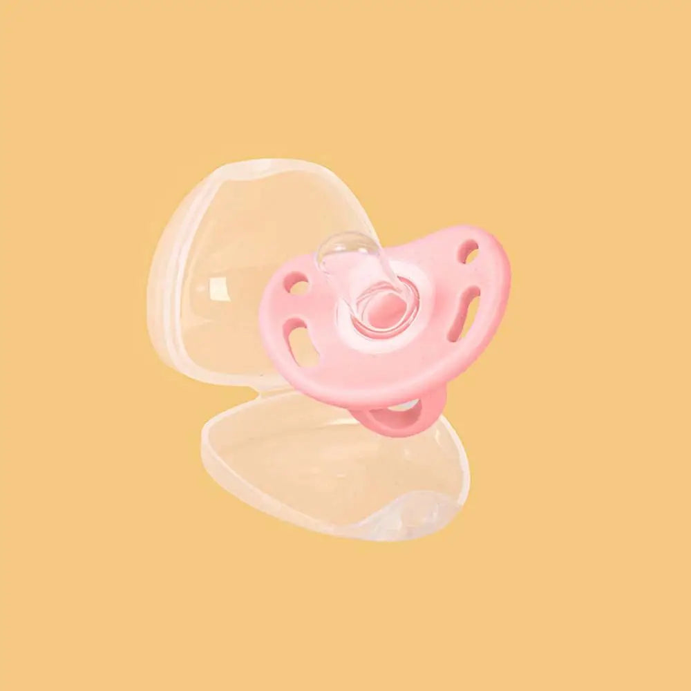 Comfort Newborn Bite Supplies Baby Gift Round Head Soother Nipples With Storage Box Cartoon Baby Pacifier Infant Sleep Nipple