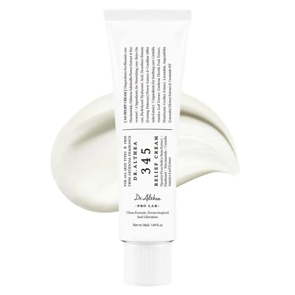 Dr Althea 345 Relief Cream Antioxidant Soothing Moisturizing Repair Skin Barrier Reduce Redness Brightening Korean Skin Care