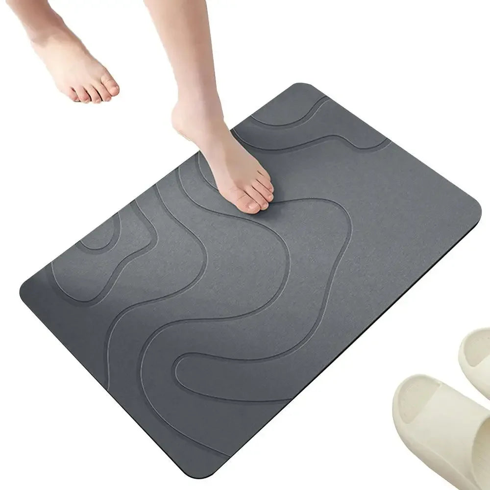 Indoor Diatomite Stone Bath Mat, Soft Diatomite Mud Mat, Water Absorption, Quick-Drying, Entrance Rugs