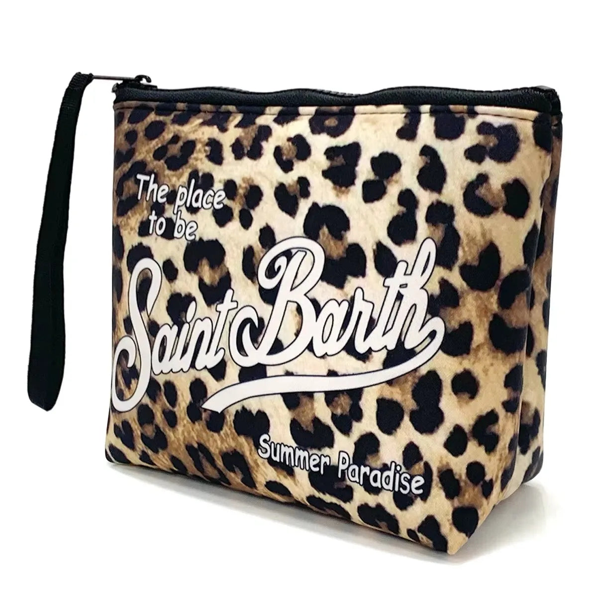 Fashion Quality New Handbag European American Clutch Bag Women's Handbag Leopard Canvas Diving Handbag Zero Wallet