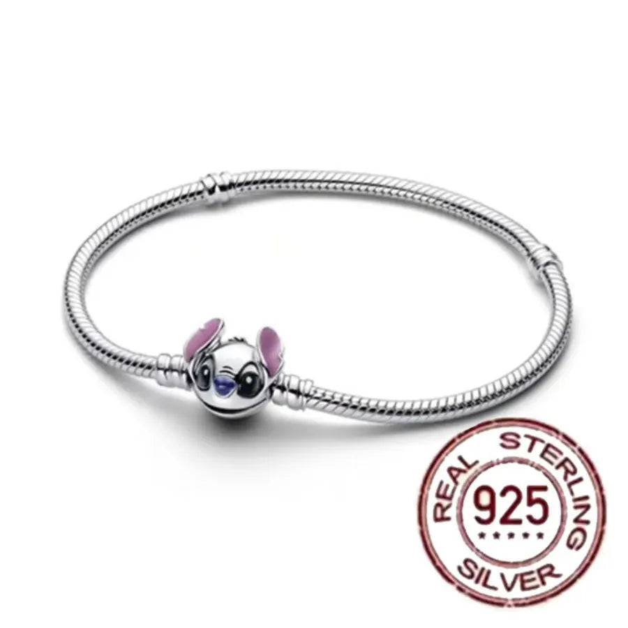 The best-selling S925 sterling silver heart-shaped crown snake bone chain is perfect for the original DlY bracelet! A perfect je