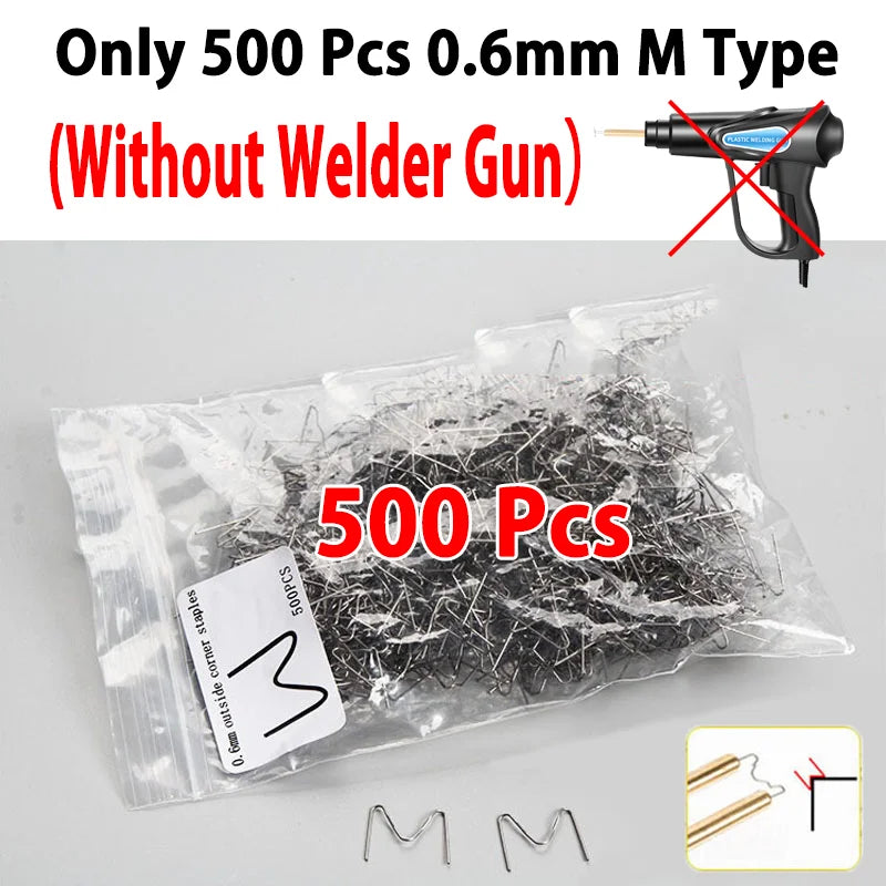 70W Plastic Welding Machine Plastic Welder Gun Car Bumper Repair Kit with 200/600/1000 Pcs Hot Staples Car Tools Kit