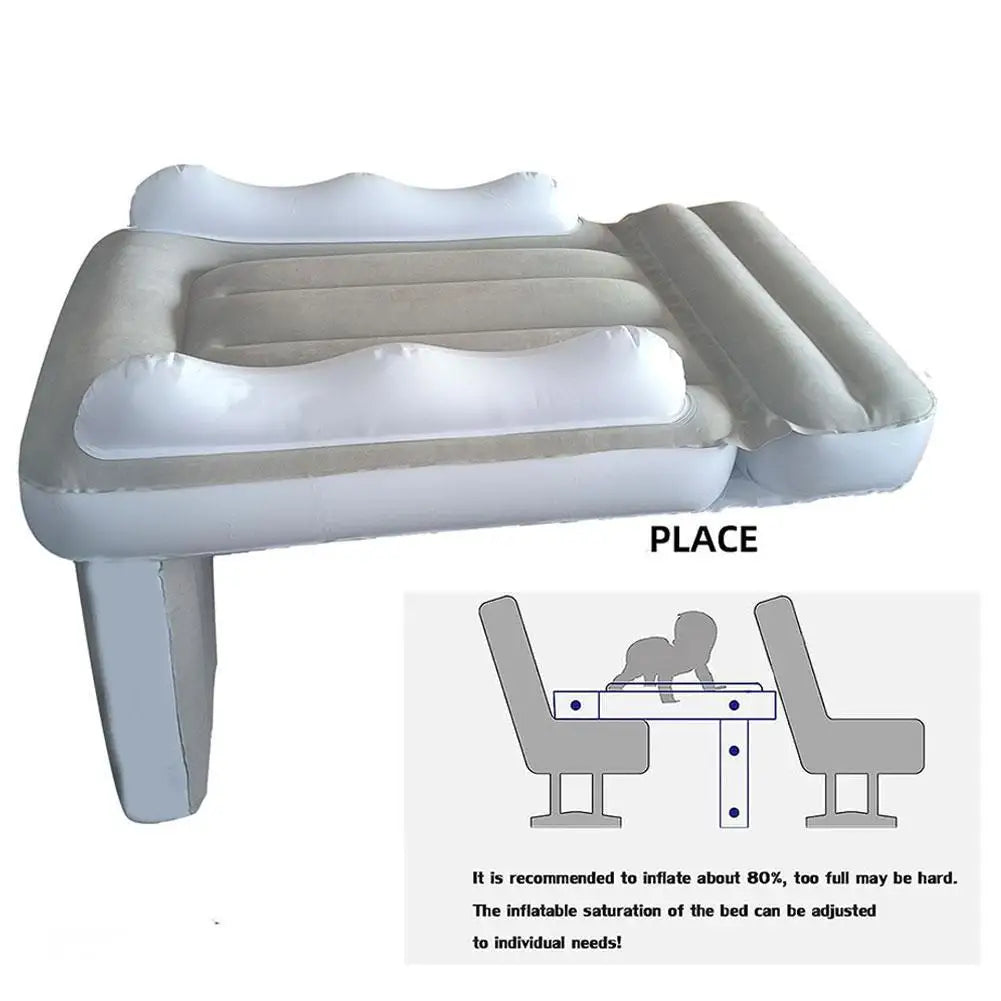 Baby Inflatable Mattress Children's Car Rear Folding Car Mat Outdoor Travel Thickened Plush Air Cushion Car Inflatable Bed ﻿