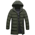 Mens Winter Coat Thickened Cotton Jacket Hooded Long Parkas Warm Windproof Outdoor Casual Jackets for Men Fashion 2025