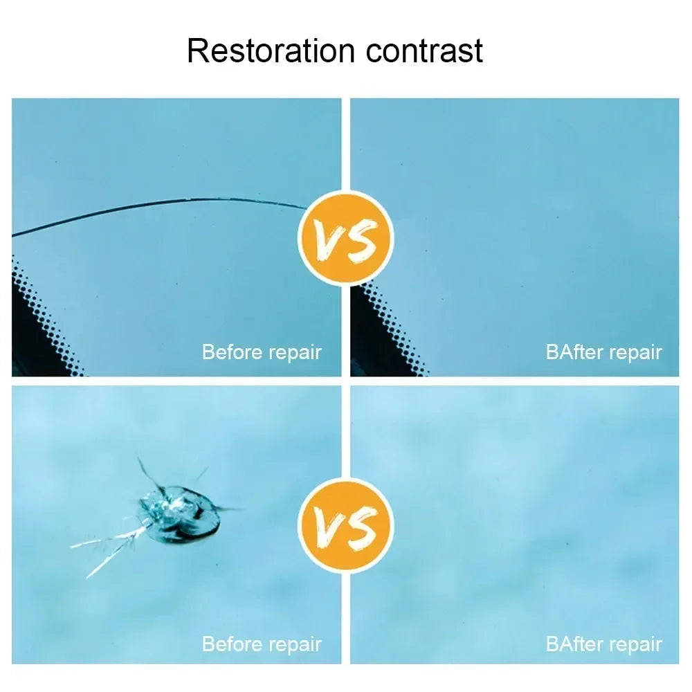 Car Glass Repair Window Cracks Gone Kit Remove Scratch Automobile Truck Motorcycles Broken Repair Windscreen Crack Recovery Set