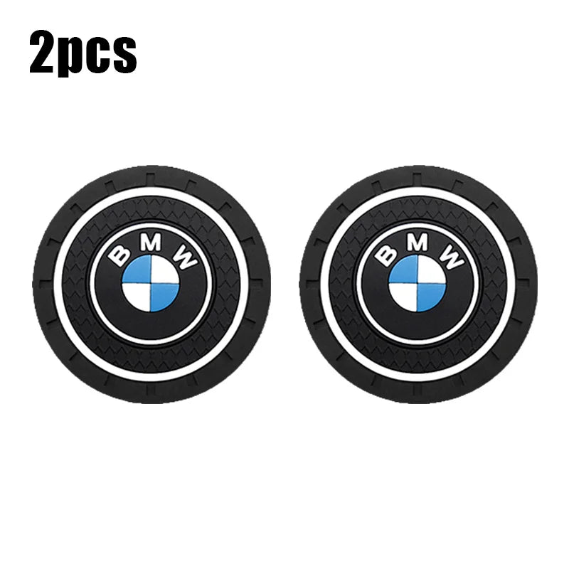 Car Water Coasters Non-slip Water Cup Anti Slip Mat For BMW M E46 E90 E60 F10 F30 E39 E36 F20 E87 G30 E92 E91 Interior Accessory
