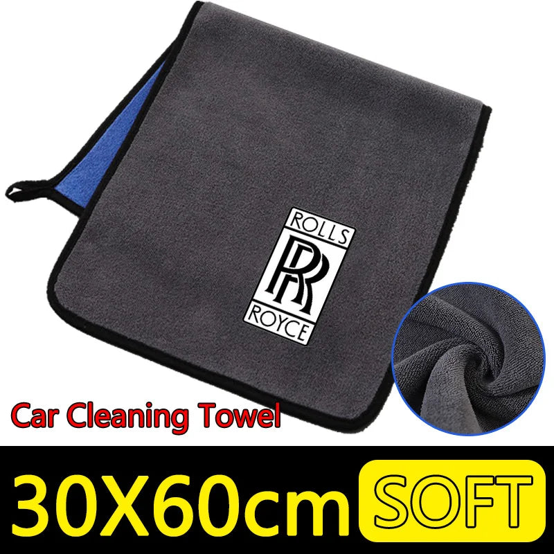 Microfiber Towel Car Wash Thickened Soft Detailing Cleaning Cloth for Rolls-Royce Cullinan Phantom Ghost Wraith Dawn Accessories