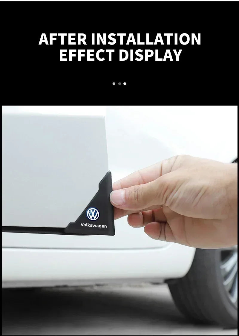 2Pcs Car Door Corner Cover Bumper Anti-scratch Protector For Volkswagen TSI TDI R32 MK4 GTI Golf Polo Tiguan Passat Jetta Touran