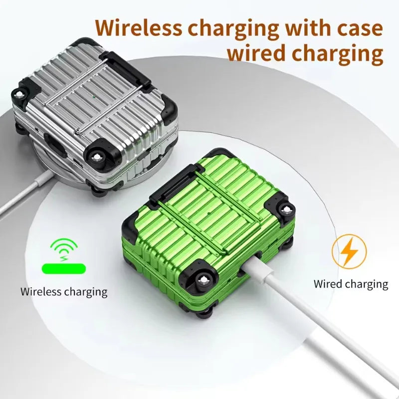 Individual Suitcase for Airpods 4 3 2 Pro Trendy Luggage Protective Case for Airpods1/2/pro2 Drop-proof Headphone Case ﻿  ﻿