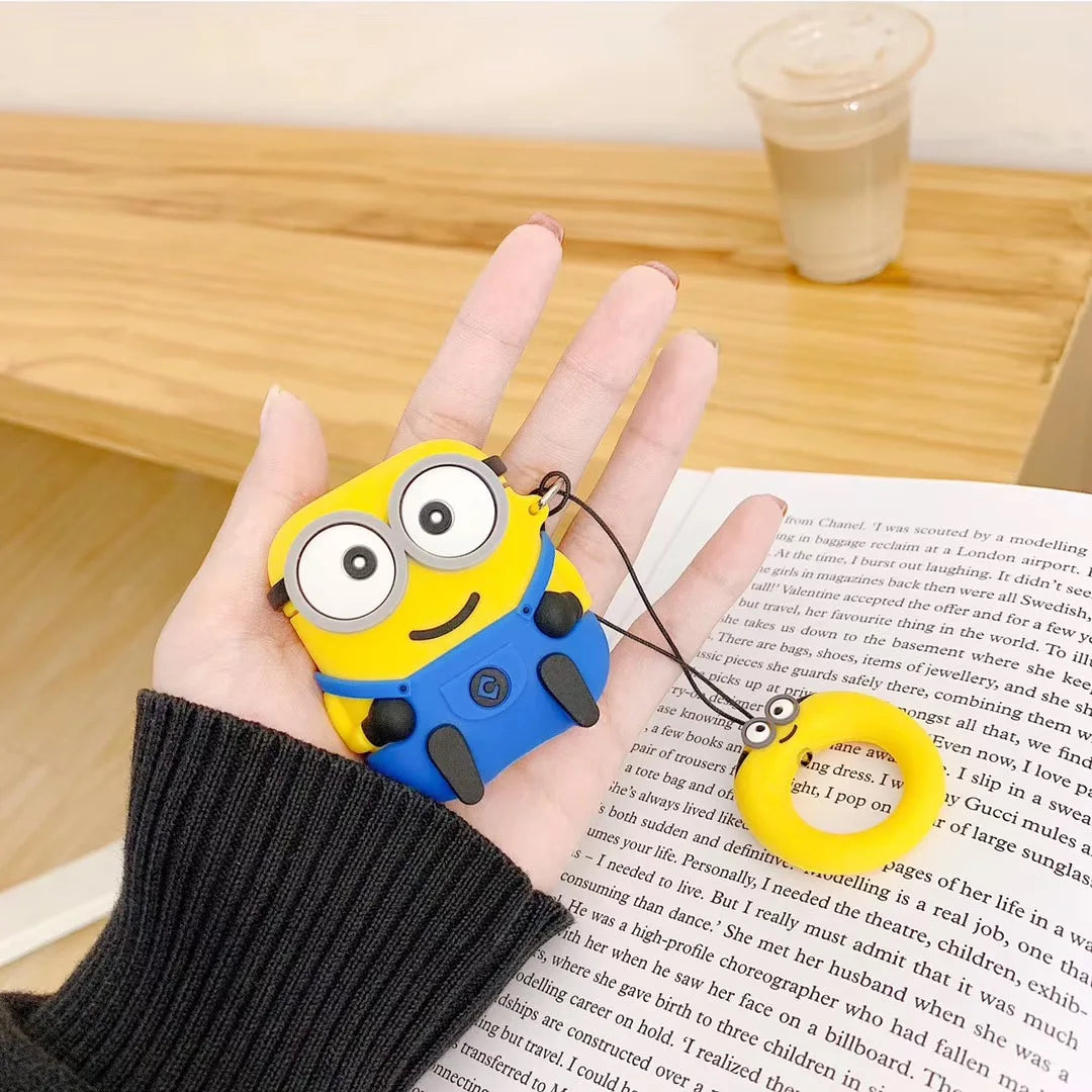 For Airpods 1 2 3 4 Pro 2 Case Cute Cartoon M-Minions Silicone Earphone Case Accessories Cover airpods pro3