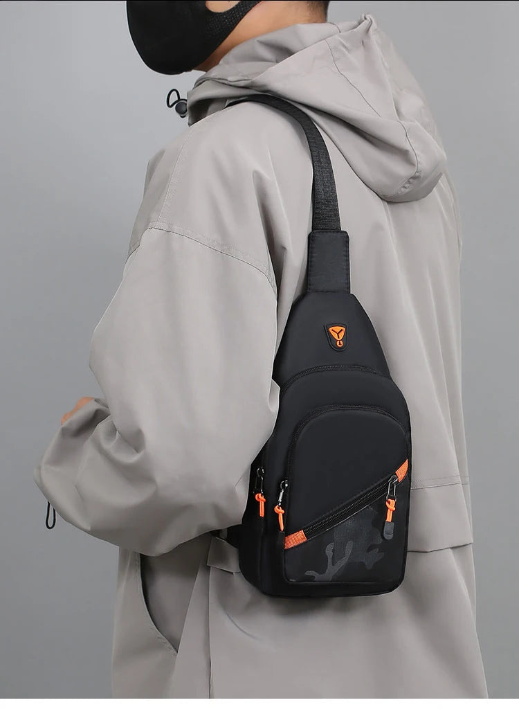 Casual Men Crossbody Shoulder Bag Chest Bag Outdoor Travel Sports For Ferrari Roma F80 296 GTB GTS SF90 Stradale Spider Spyde