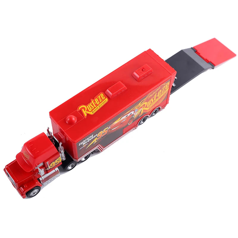 Disney Cars Figures Mack Truck Lightning McQueen Racing 1:55 Die Cast Model Children Mini Vehicle Toys Collection Birthday Gifts