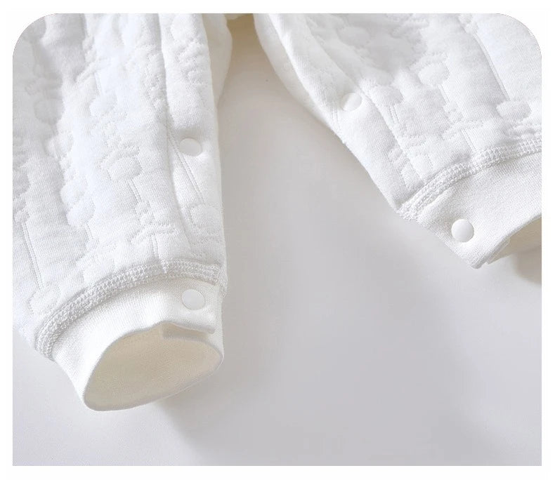 AYNIGIELL Baby Jumpsuit Autumn Winter Warm Sleepwear Pure Cotton Newborn Clothes 0-18 Months Newborn Boys and Girls Jumpsuit
