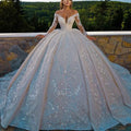 custom off shoulder wedding dress