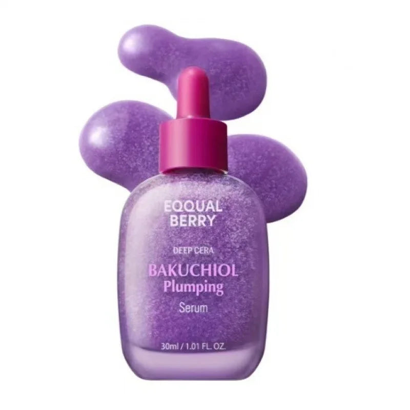 30ML EQQUALBERRY BAKUCHIOL Plumping Serum 5,000 PPM Retinol Alternative Vitamin C Serum Whitening Smoothing Facial Skin Care