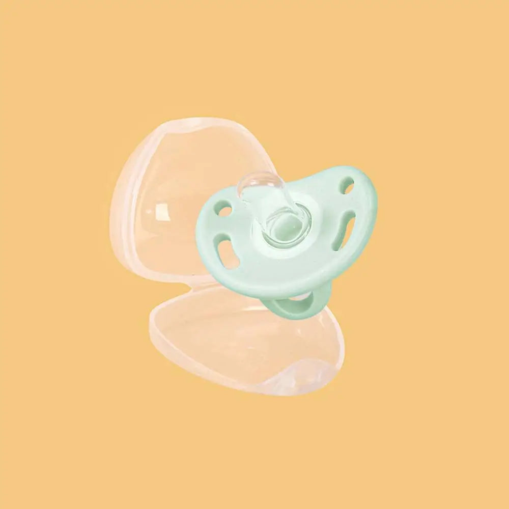 Comfort Newborn Bite Supplies Baby Gift Round Head Soother Nipples With Storage Box Cartoon Baby Pacifier Infant Sleep Nipple