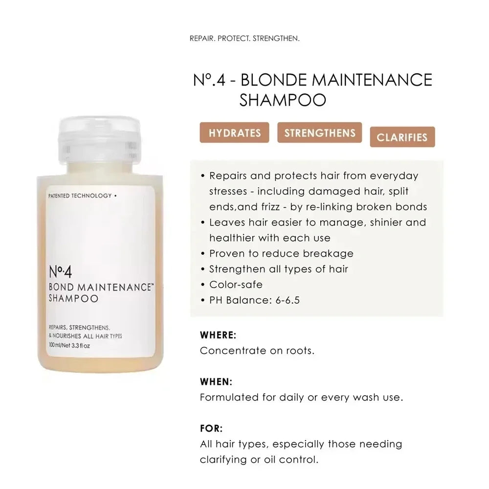 No.0/1/2/3/4/5/6/7/8 Essential Infused Shampoo & Conditioner Set for 100ml Hair Care: Soothes Irritated Scalp Prevents Hair Loss