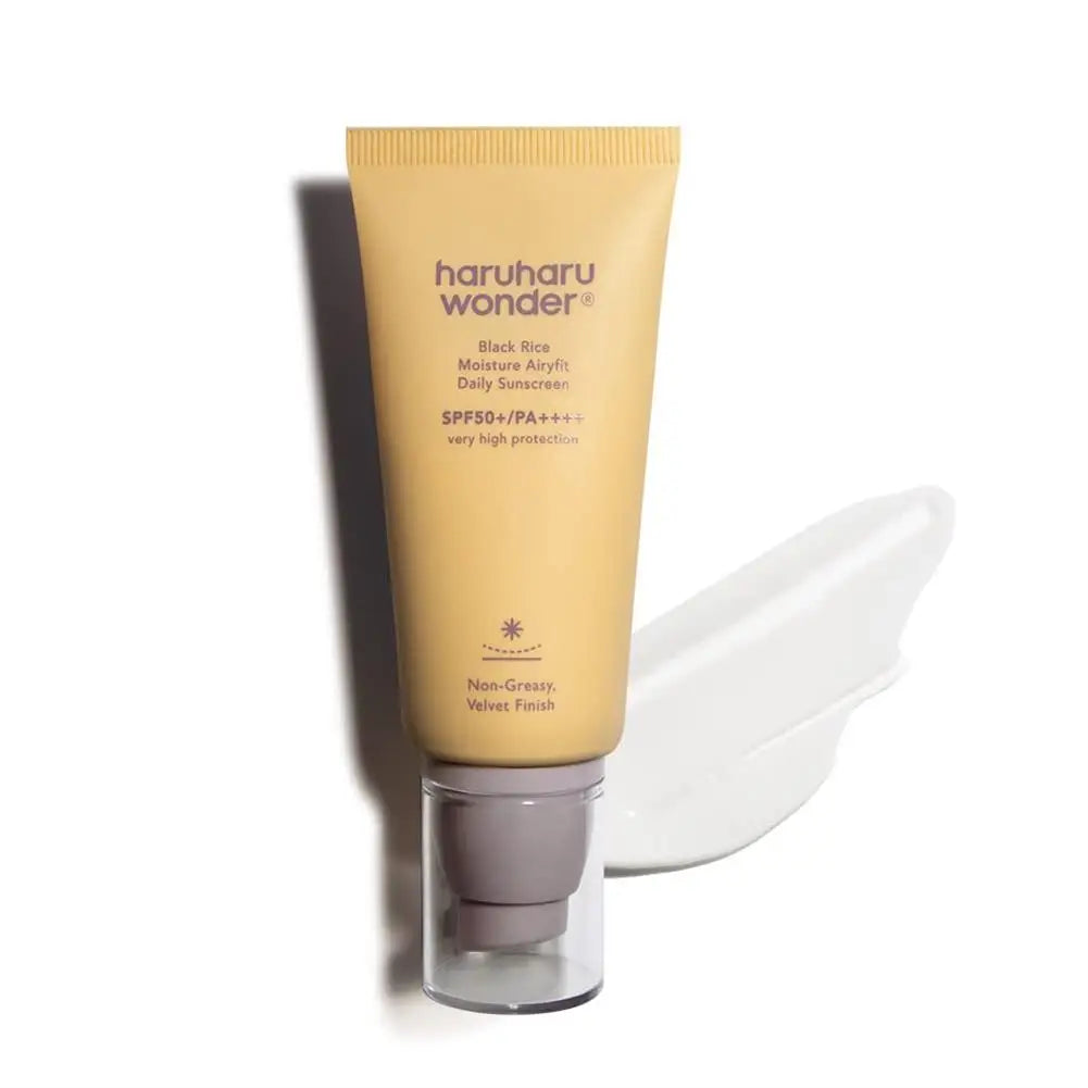 50ml Haruharu Wonder Black Rice Moisture Airyfit Daily Sunscreen Velvet Finish Accessories