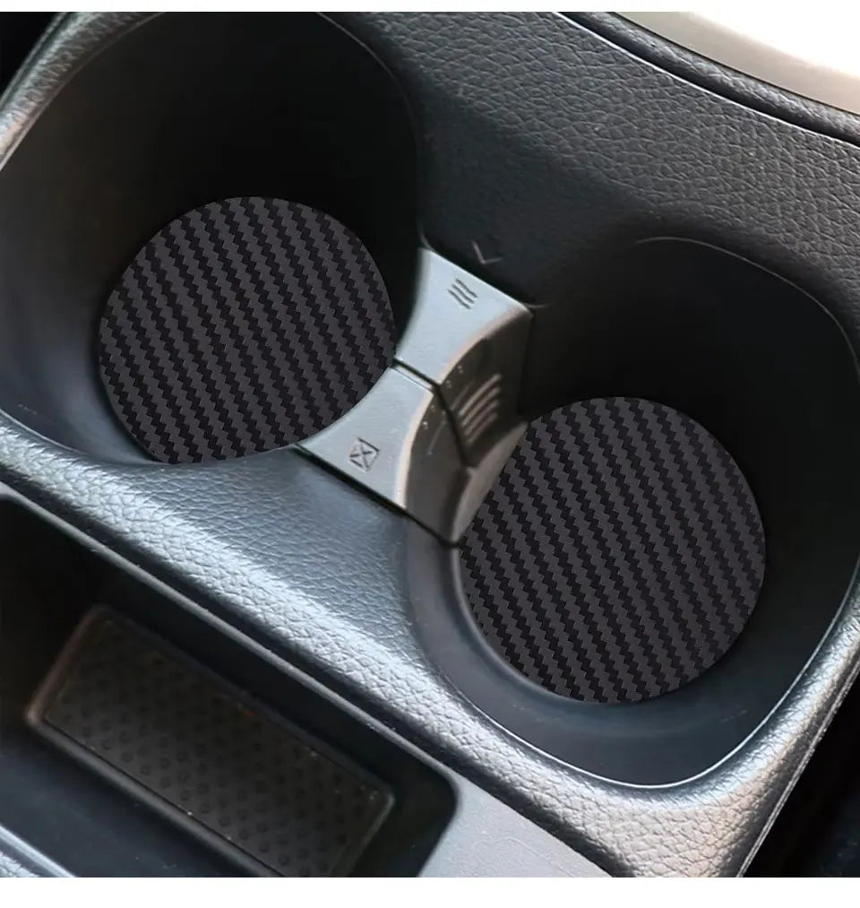 For Fiat 500 Punto 500x Bravo Stilo Ducato Abarth 500L 695 125 Car Coaster Water Cup Anti-slip Pad Water Cup Bottle Holder Mat