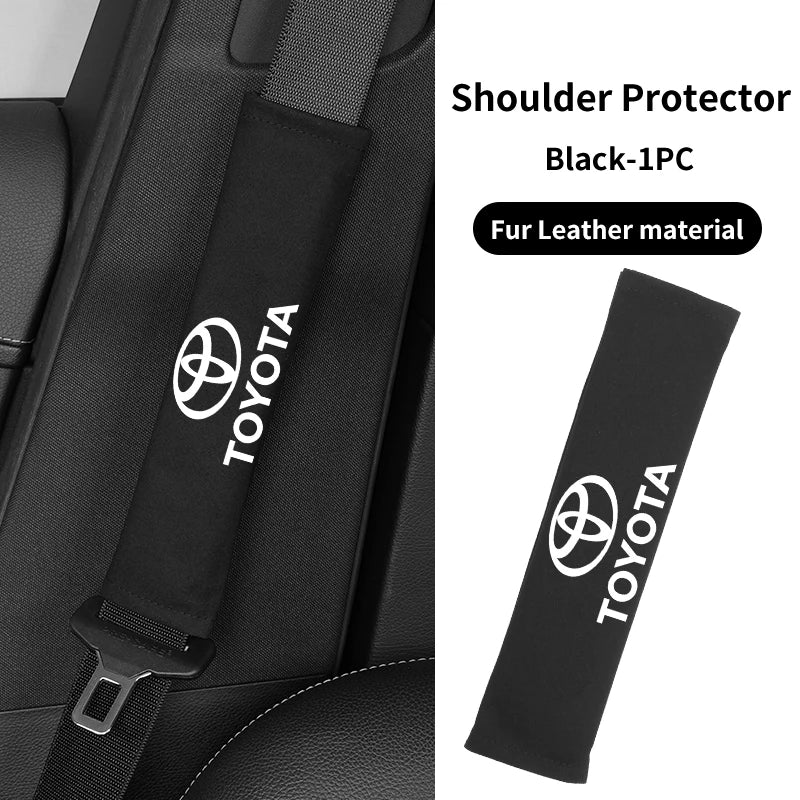 Car Seat Belt Protector Cover Safety Belt Shoulder Pad Accessories For Toyota Crown GR Corolla YARIS L Auris C-HR Hilux Vios Rav