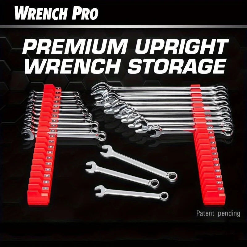 20-Pocket Magnetic Hex-Shaped Modular Toolbox Holder Storage Organizer for Spanners, Durable Plastic Construction