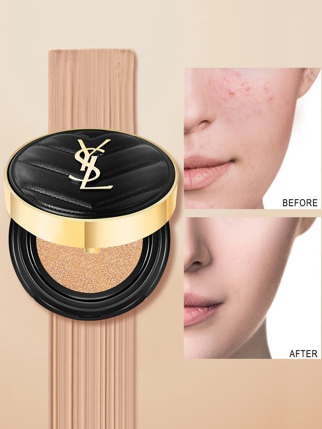 Yves Saint Laurent Le Cushion Encre De Peau-Luminous Matte Cushion Foundation SPF 33/ PA++  All Day Flawless Coverage Shine-Free