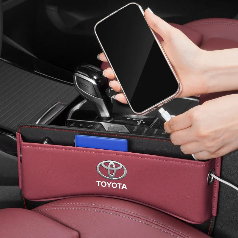 Multi-Function Car Seat Gap Filler Box For Toyota Rav4 CHR Yaris Prius Avensis Corolla Camry Highlander GR 86 Car Accessories