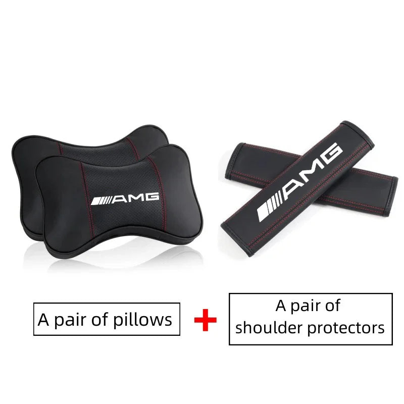 Car Seat Neck Pillow Headrest Rest Cushion Seat Belt Shoulder Pad For Mercedes Benz AMG W204 W205 W203 W211 W212 W213 W201 W210