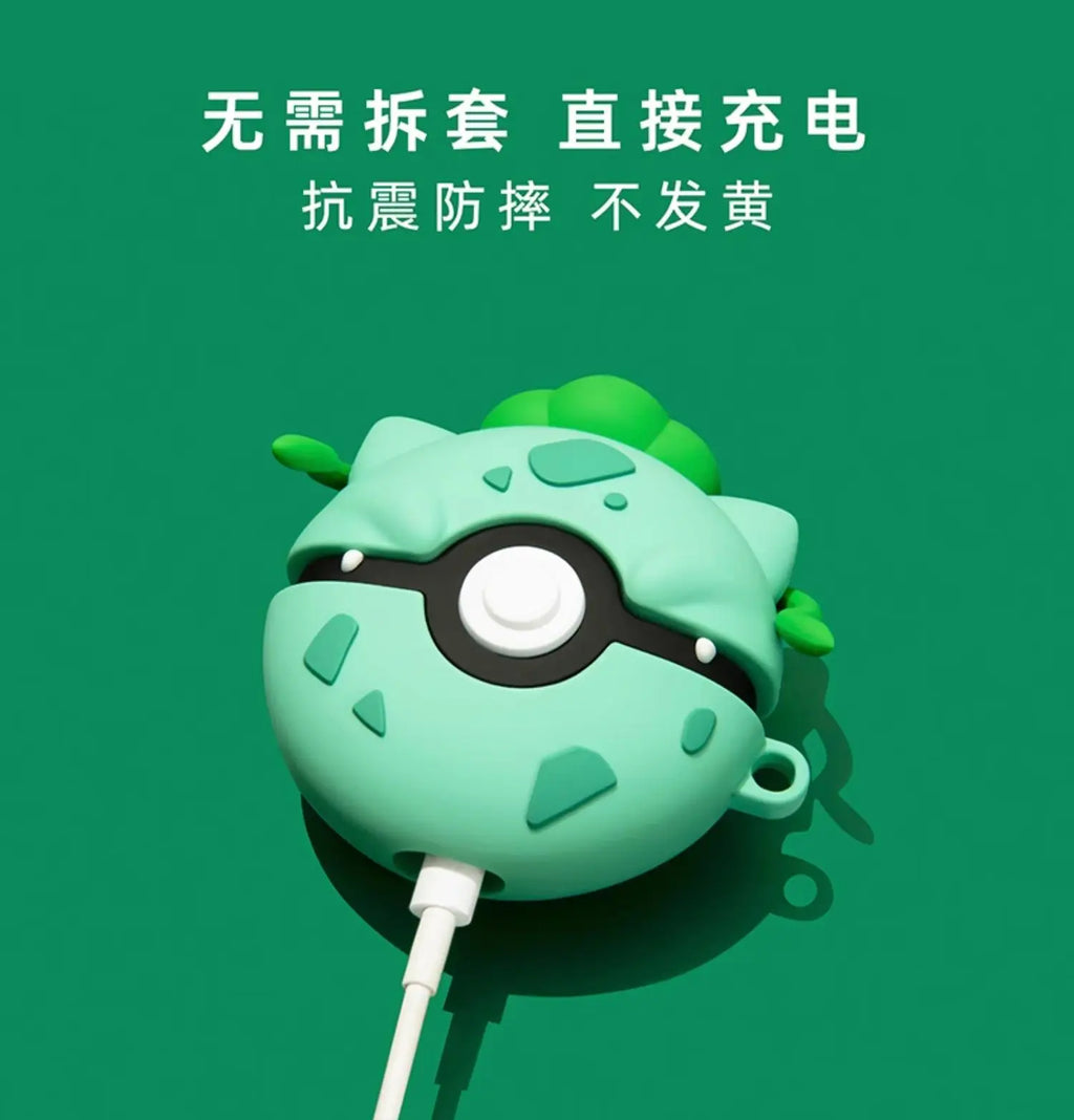 For Airpods 1 2 3 4 Pro Pro 2 Pro 3 Case Cute Cartoon Pokeball Silicone Earphone Case Accessories Cover
