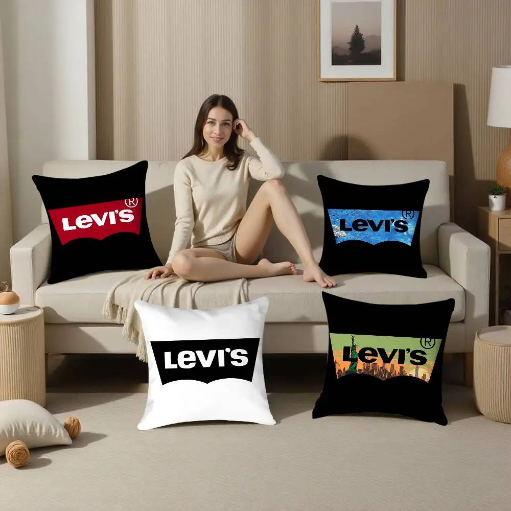 Luxury L-LEVisS Pillow Case Plush Fabric Soft Double Sided Print Sofa Cushion Cover Throw Pillow Covers
