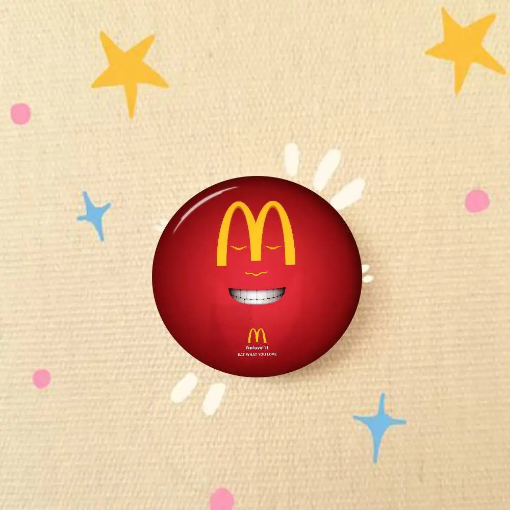Anime Creative Tinplate Soft Button Pins Animal Icon Brooch Lapel Backpack Badge Accessories Pin Hot McDonalds logo Corp