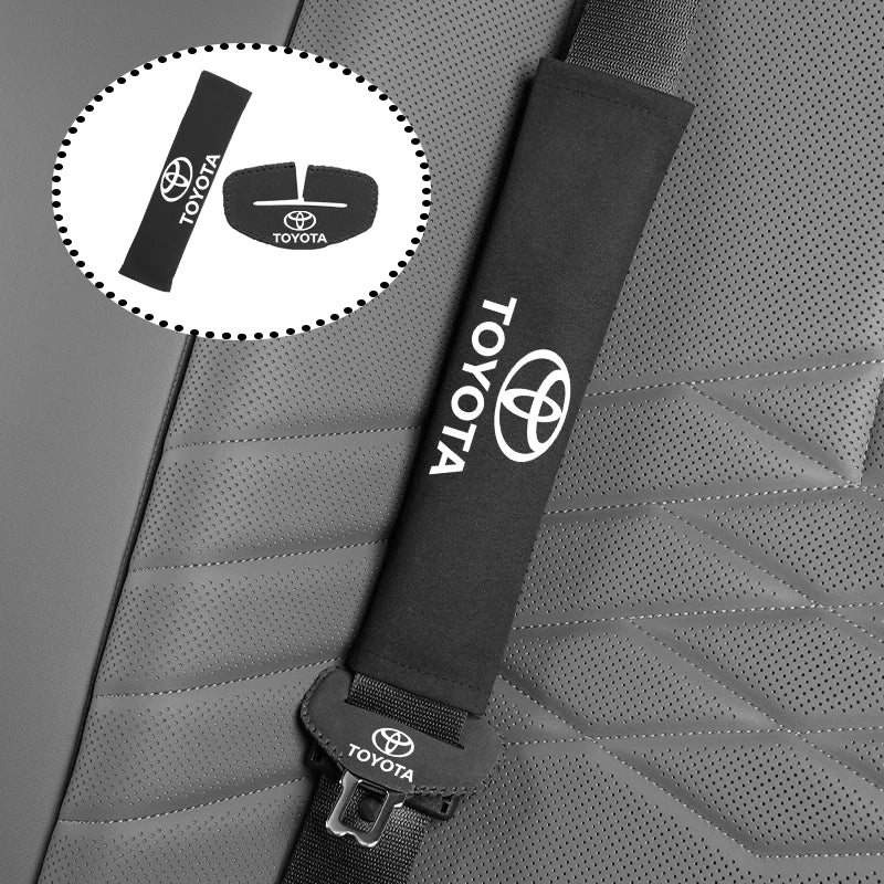 Car Seat Belt Protector Cover Safety Belt Shoulder Pad Accessories For Toyota Crown GR Corolla YARIS L Auris C-HR Hilux Vios Rav
