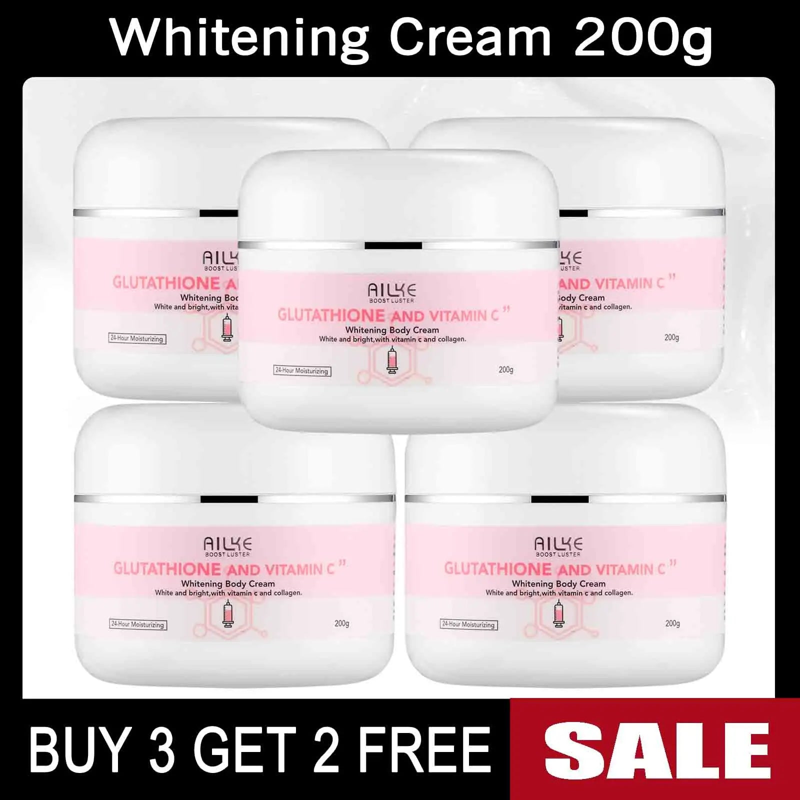 AILKE Skin Whitening Set, With Glutathion, Vitamin C, Shea Butter, Remove Dark Spots, Melanin, Pigmentation, Freckles, Stains