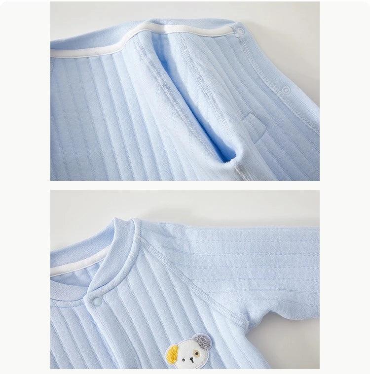 AYNIGIELL High Quality Thickened Warm Jumpsuit for Newborn Boys in Autumn and Winter 0-18 Months Baby Girl Cartoon Dog Pajamas