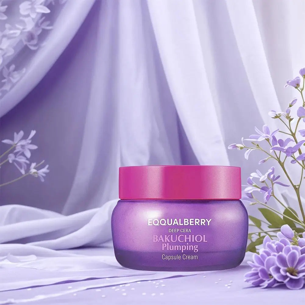 EQQUALBERRY Bakuchiol Plumping Serum with Ceramide & Psoralol Rich Capsule Cream Moisturizing Cream Korean Skincare