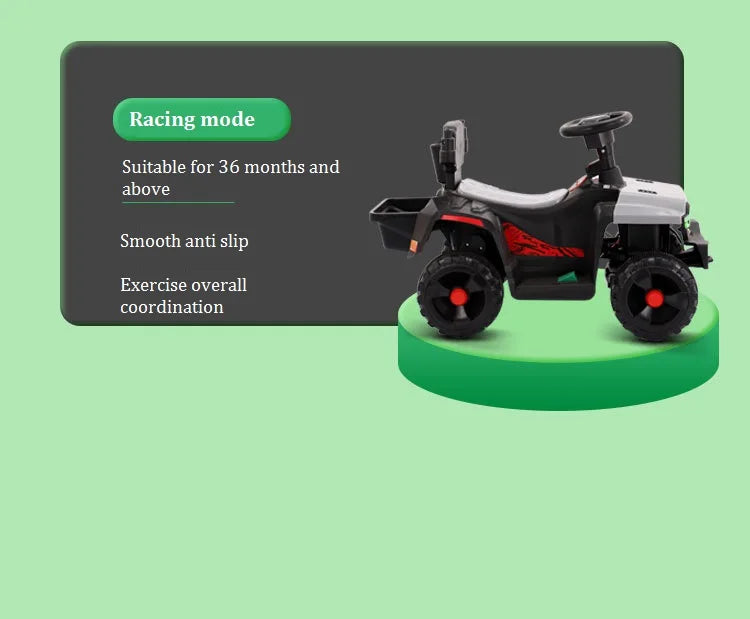 Remote Control 1-6-Year-Old Children's Electric Four-Wheel Motorcycle Off-Road Vehicle Can Accommodate Passengers