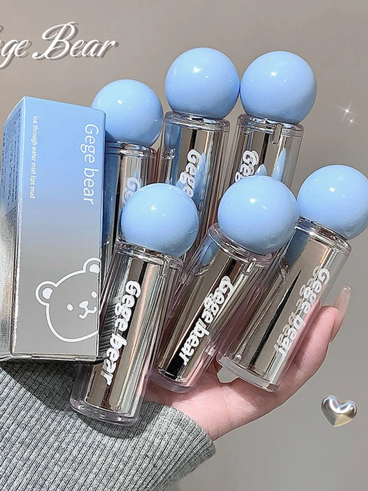 Gege bear Artistic Soft Mist Mousse Lip Glaze Velvet Matte Lipstick Holding Makeup Not Easy to Sticky Cosmetics Lipstick