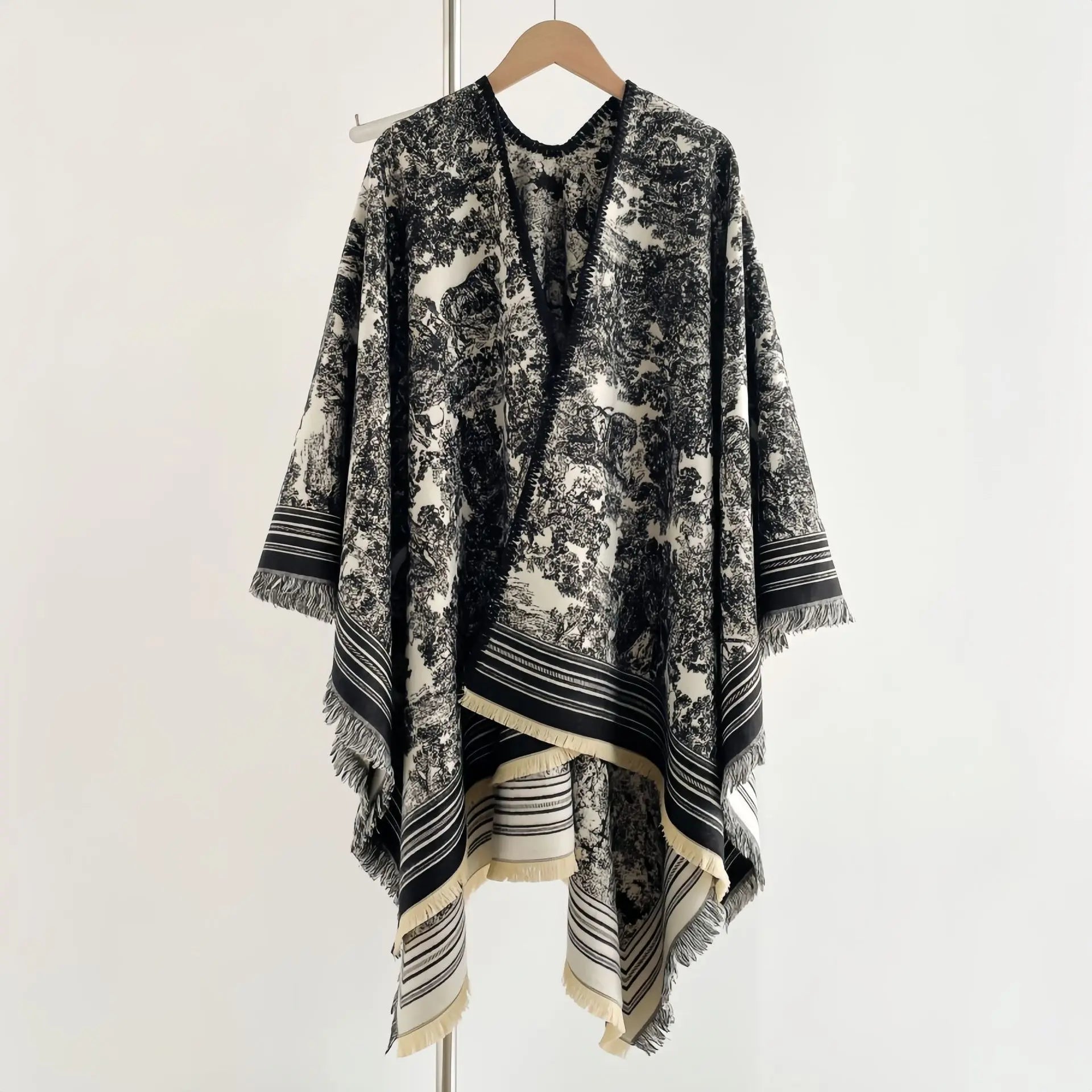 Warm Faux Cashmere Double-Sided Women's Scarf Spring Autumn Winter Air Conditioned Room Decorated Aslan Cape Fashionable Commute