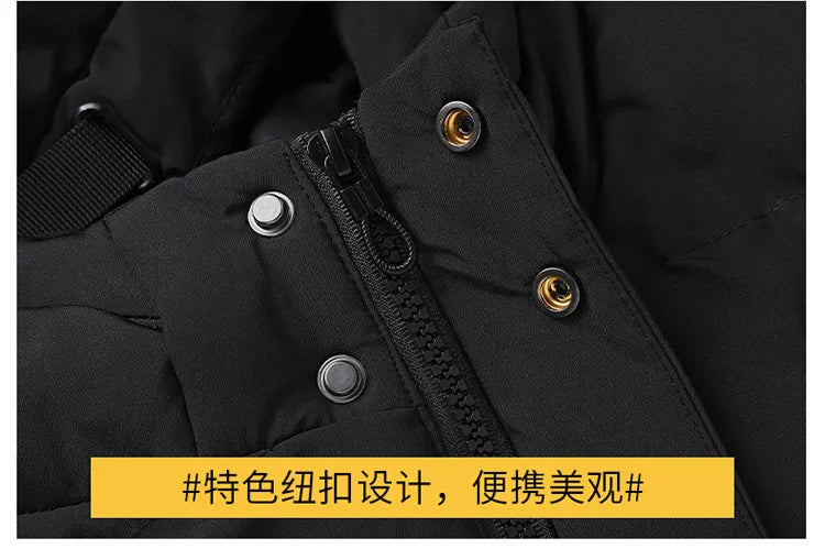 Mens Winter Coat Thickened Cotton Jacket Hooded Long Parkas Warm Windproof Outdoor Casual Jackets for Men Fashion 2025