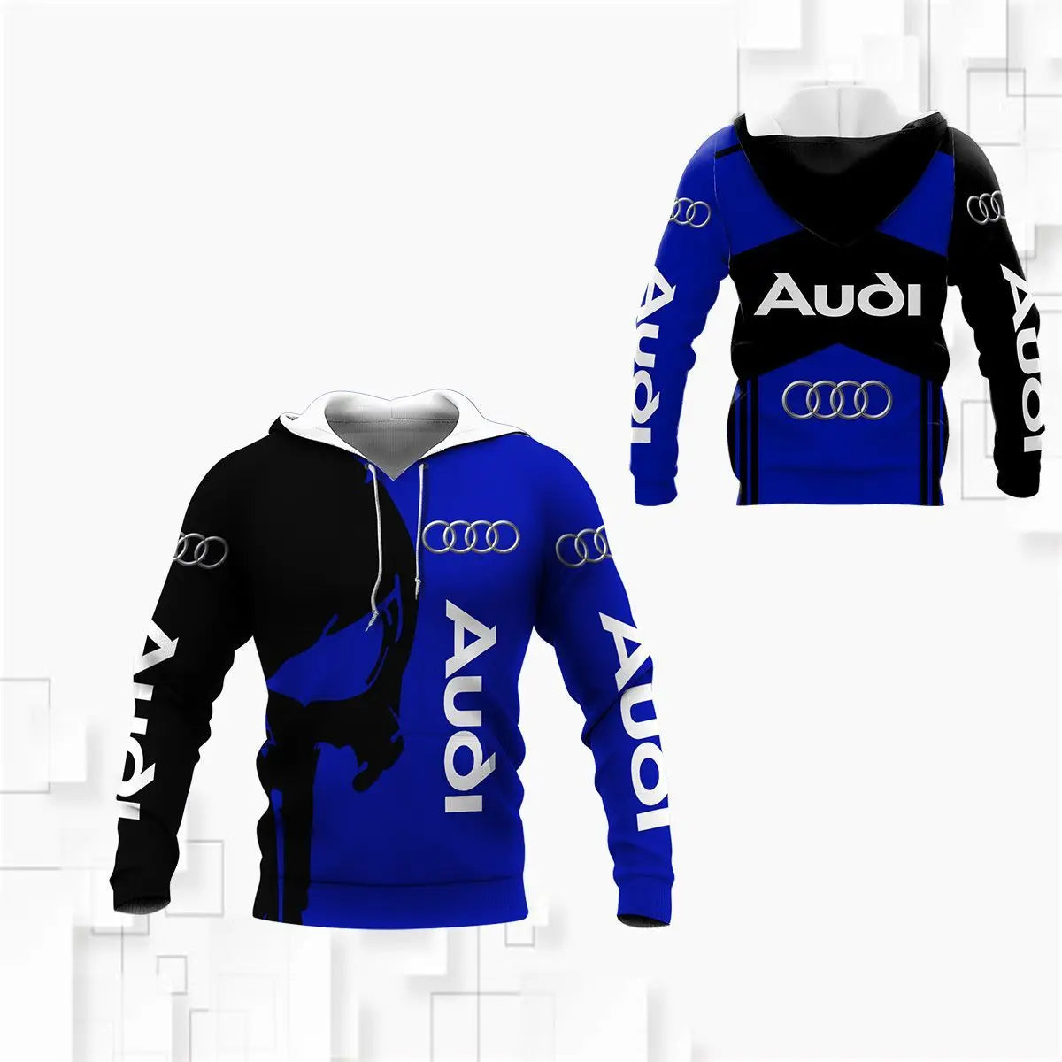 Audi Autumn and Winter Best-selling Adult Hoodie 3D Printing Breathable and Comfortable Men's Sports and Leisure Hoodie MOTO