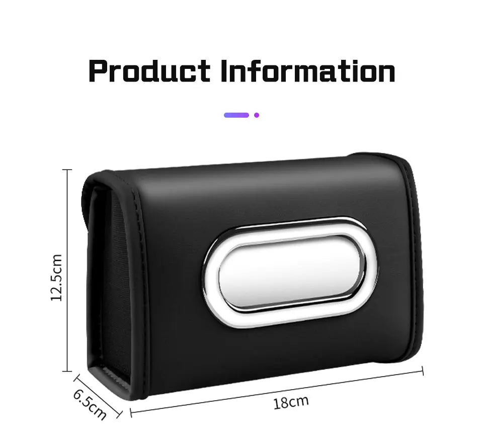 for Baojun 510 730 360 560 RS-5 530 630 Wuling Hongguang S Leather Car Tissue Bag Seat Back Hanger Kleenex Case Visor Napkin Box