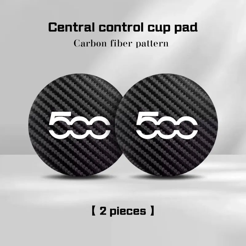 For Fiat 500 Punto 500x Bravo Stilo Ducato Abarth 500L 695 125 Car Coaster Water Cup Anti-slip Pad Water Cup Bottle Holder Mat
