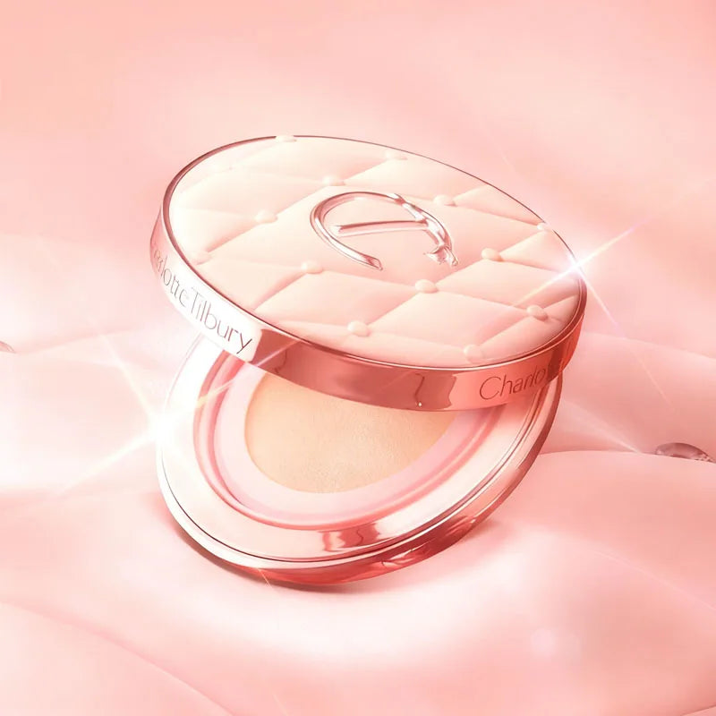Charlotte Tilbury Shimmer Makeup Air Cushion Lightweight Moisture Oil Control Two Color Heart Shape Powder Blusher Unique Design