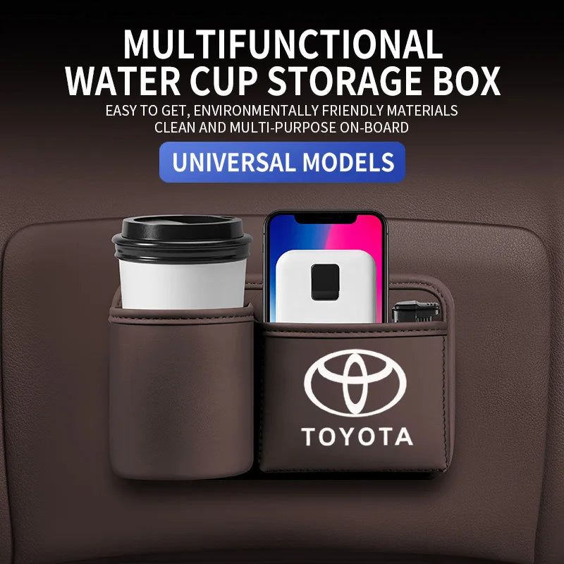 Toyota car seat back storage box multifunctional creative car water cup holder seat rear door storage box car supplies